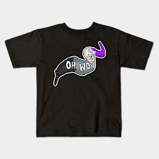 LGBTQ+ Asexual Pride Worm on a String Kids T-Shirt